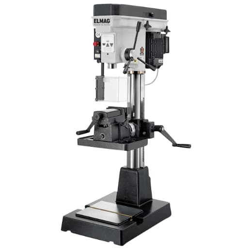 Mașină de găurit și filetare cu coloană și angrenaj, viteză mare PREMIUM V22E PGM, max 22mm în oțel, MK2, 230V, 750W, ELMAG