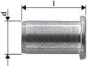 Nit piuliță filetată, aliaj Al-Mg, cap plat rotund 11.5mm, M5, pas 0.8mm, 1433678, GESIPA
