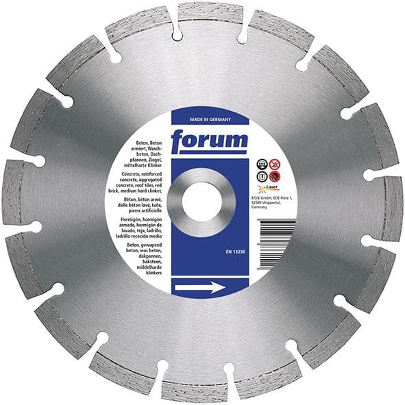 Disc de debitat diamantat, sudură cu laser, 115x22,23x2,3 mm, FORUM