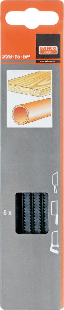 Pânză de schimb 150mm, 15 dinți pe inch, 5 bucăți, pentru ferăstrău Junior 228-15-5P, BAHCO