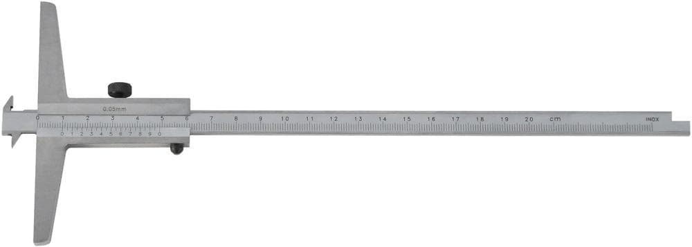 Subler de adâncime cu cârlig dublu, citire 0.05 mm, 200x100 mm, FORTIS