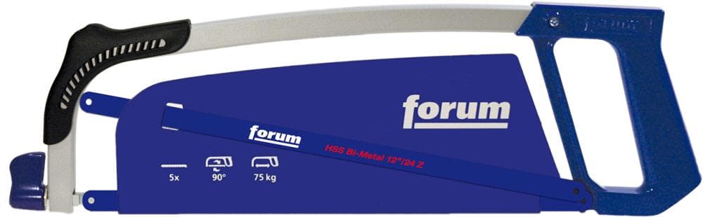 Ferăstrău pentru metal, mâner din aluminiu, 300 mm, 24 dinți/inch, FORUM