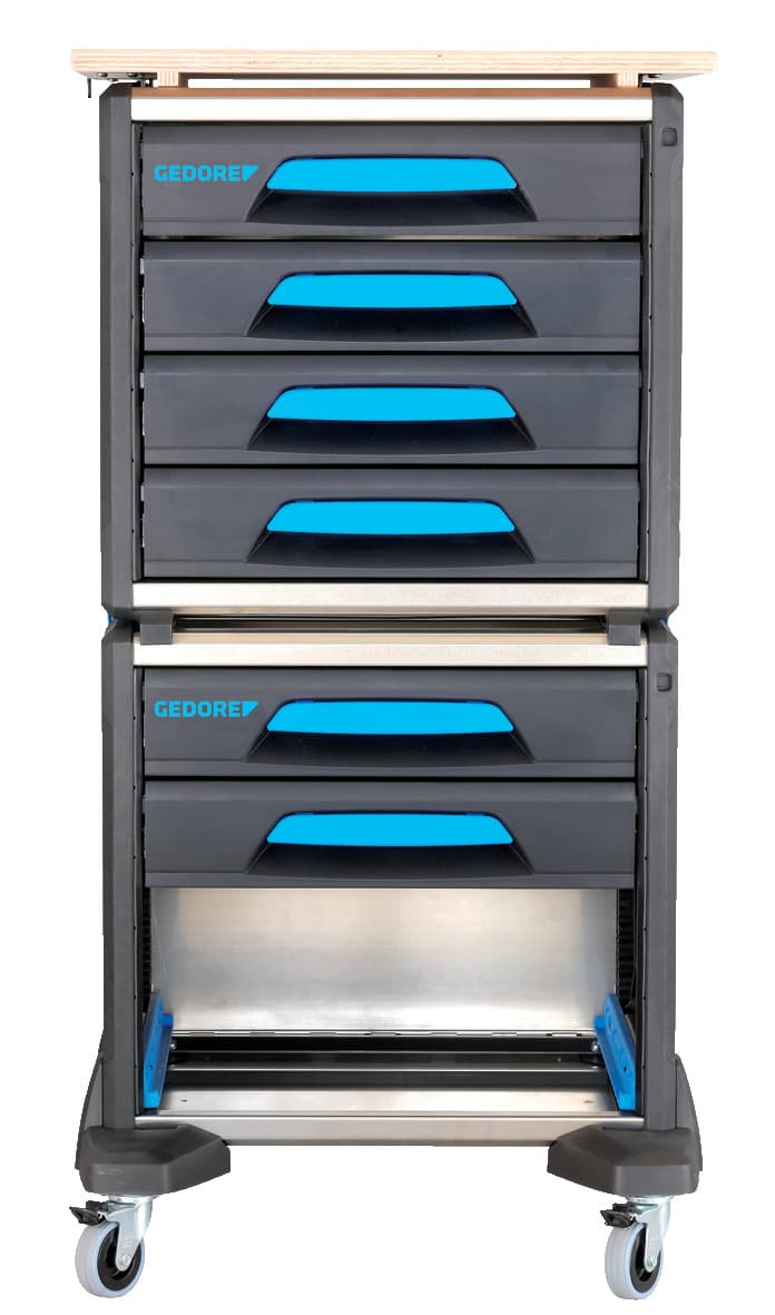 Cărucior pentru scule WORKMO B2, 580x1140x550 mm, 6 sertare, 1110 WMW-2, GEDORE