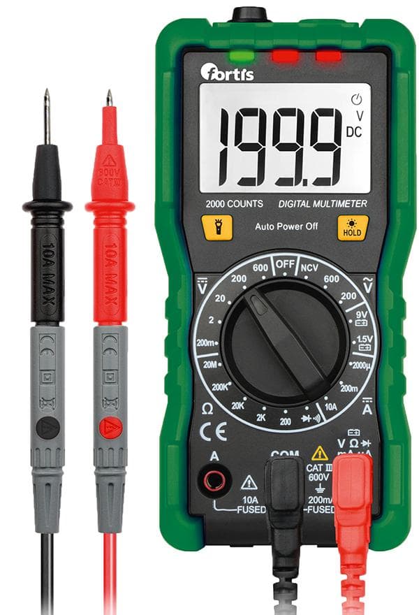 Multimetru digital 0,1 mV-600 V FORTIS