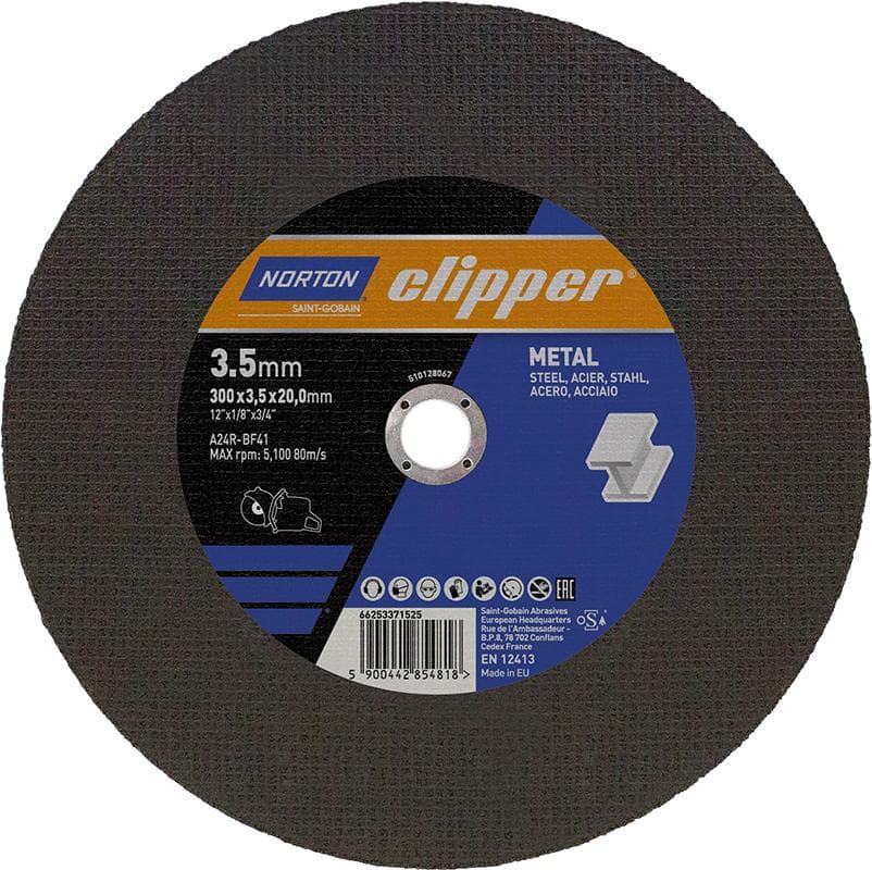 Disc de tăiere metal A24R-300x3,5x20mm, NORTON