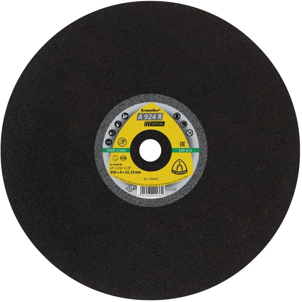 Disc de debitare pentru oțel și inox, 300x3.5x20mm, drept, KLINGSPOR