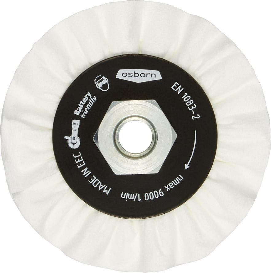 Disc textil de polisat moale pentru mașini cu acumulator, Ø 100mm, lățime 10mm, prindere M14x2, OSBORN