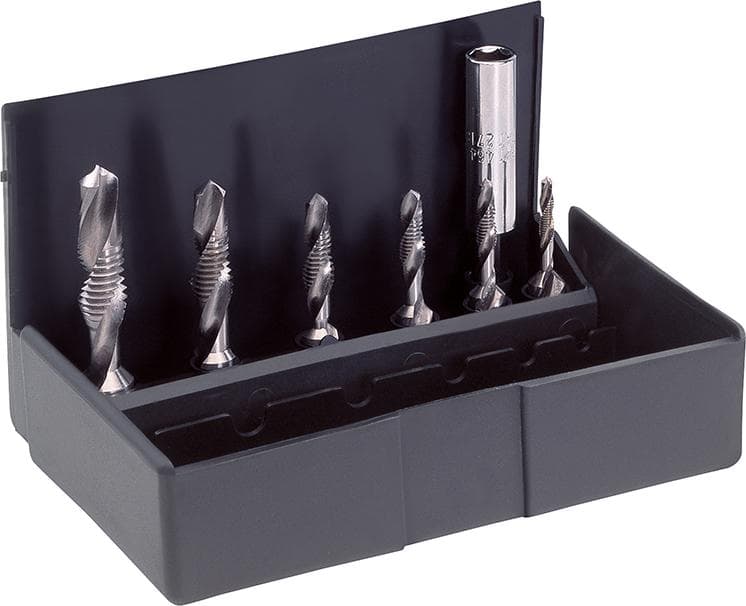 Set burghiu-tarod cu antrenare tip bit HSS-G, M3 - M10, 6 bucăți, 67200, VÖLKEL