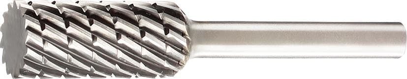 Freză din carbură ZYA, coadă 6mm, formă cilindrică, pentru oțel și inox, 12x25mm, dantură 42, Lukas