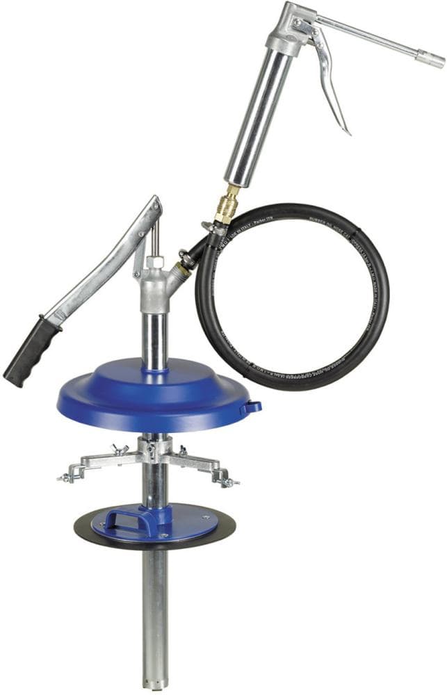 Dispozitiv de lubrifiere cu pompă manuală pentru recipiente Ø 180-210 mm, 5 kg, PRESSOL