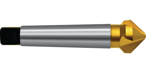 Adâncitor conic 90° HSS (328), TiN, DIN 335, forma D, coadă con Morse, GÜHRING