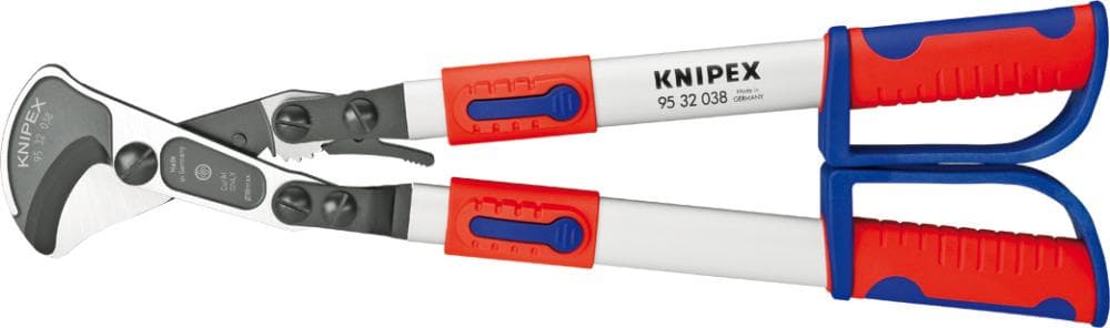 Foarfecă pentru cabluri 570-770 mm, Ø tăiere 38 mm, mânere telescopice bicomponent, 95 32 038, KNIPEX