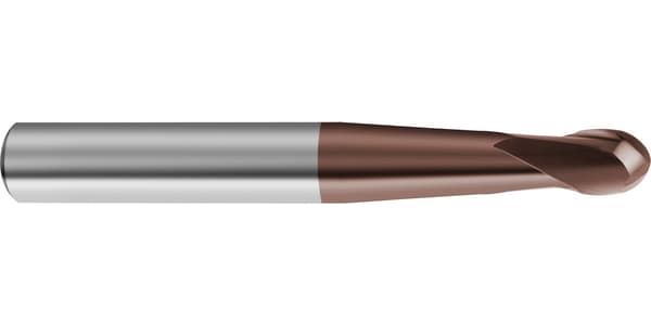 HSC freză profilată cu rază completă GF 500 B (3849), carbură monobloc, Signum, tip N, lungime de acces 39,6–96,3 mm, GÜHRING