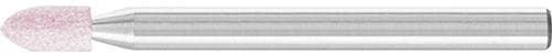 Piatră de șlefuit formă proiectil, corindon nobil AR duritate O, coadă 3 mm, 3x6 mm, granulație 100, PFERD