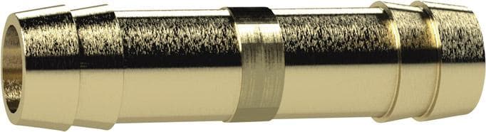 Niplu dublu pentru furtun din alamă, Ø6 mm, 55 mm, RIEGLER