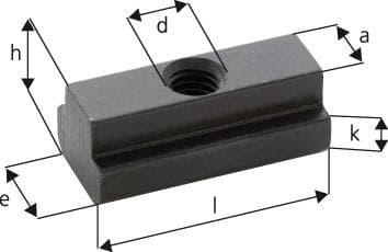 Piuliță pentru canale T, execuție lungă, M6x8mm, DIN 508, AMF