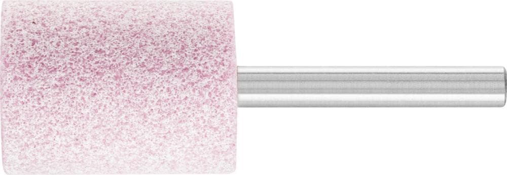 Piatră de șlefuit cilindrică, corindon nobil AR, duritate 0, coadă 6mm, 25x13mm, granulație 30, PFERD