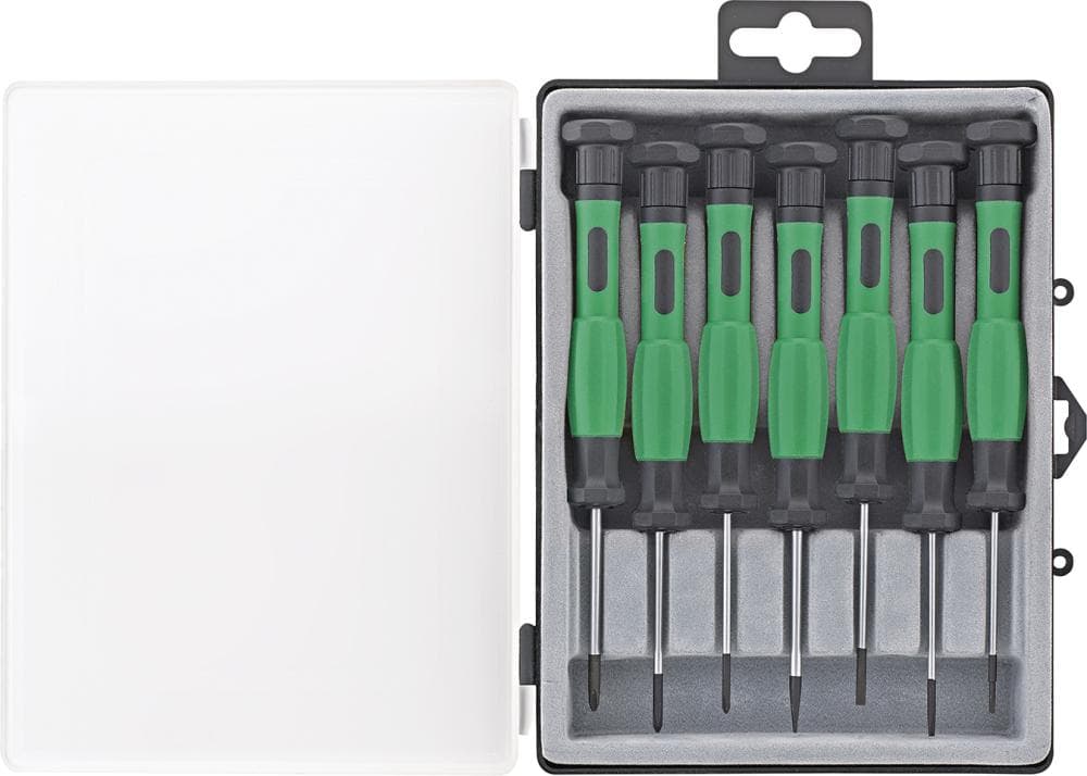 Set șurubelnițe drepte și PH pentru electroniști, 7 piese, FORTIS
