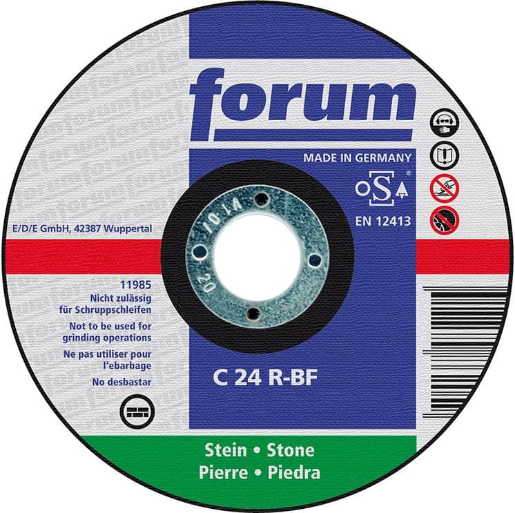 Disc de debitare pentru piatră 115x2.5mm, curbat, FORUM