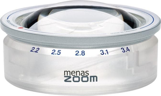 Atașament lupă Menas ZOOM Ø 65mm, mărire reglabilă 2.2-3.4x, ESCHENBACH