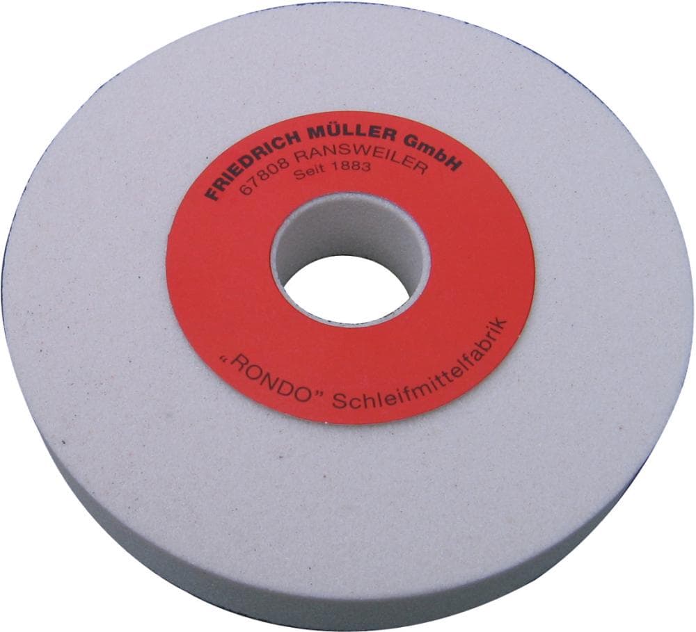 Piatră abrazivă pentru polizor, duritate J, granulație 50, 125x25 mm, gaură 32 mm, Müller