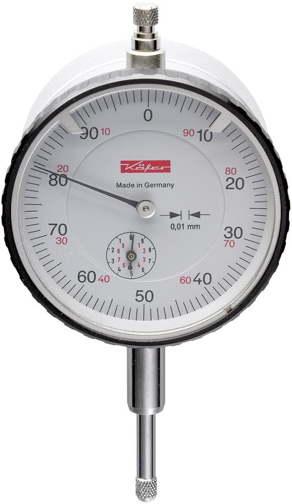 Ceas comparator cu magnet de fixare, 0-10 mm, citire 0,01 mm, KÄFER