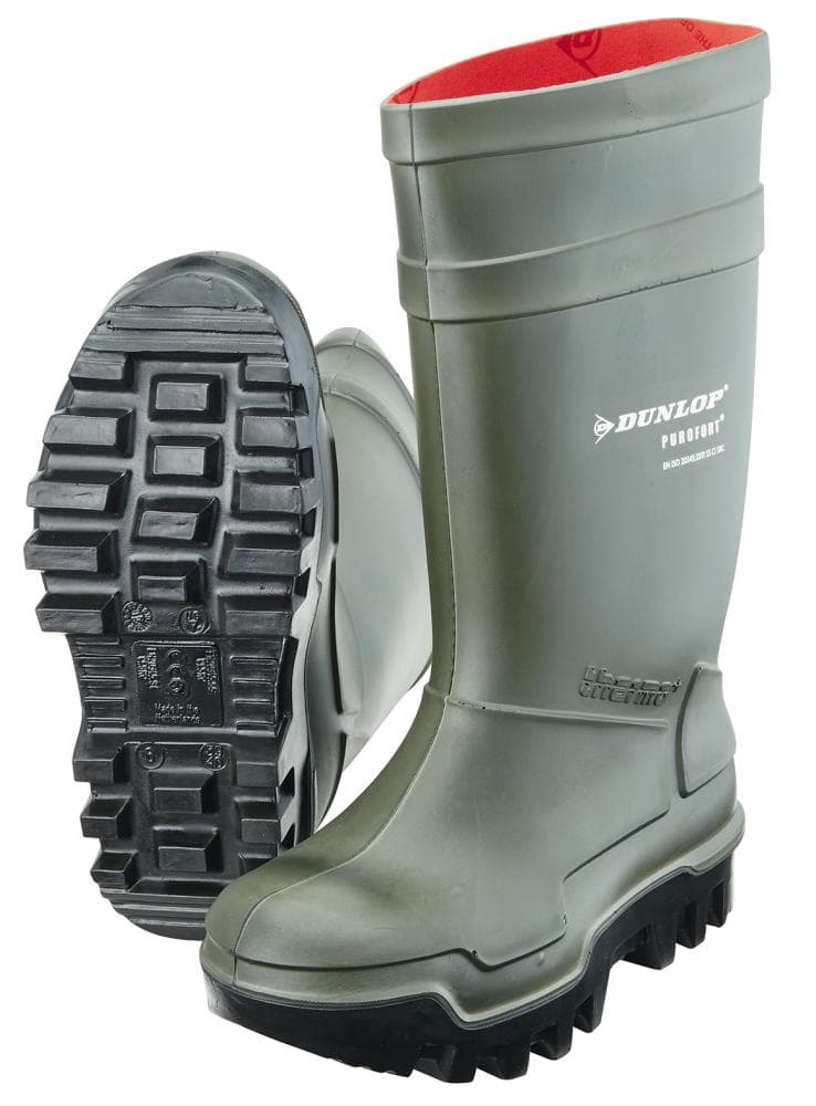 Cizme de protecție cu bombeu, Purofort® Thermo Plus full safety, S5 CI SRC, verzi, Dunlop
