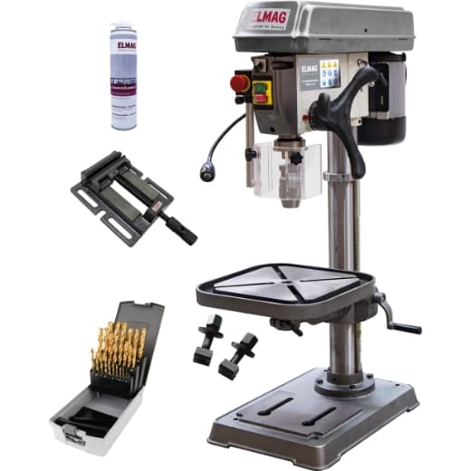 Mașină de găurit profesională cu coloană KBM 25 TN, max 25 mm în oțel, MK3, 400V 1100W + accesorii, ELMAG