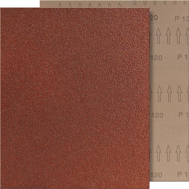 Coală abrazivă maro, suport textil, 280x230mm, granulație 40, corindon, FORTIS