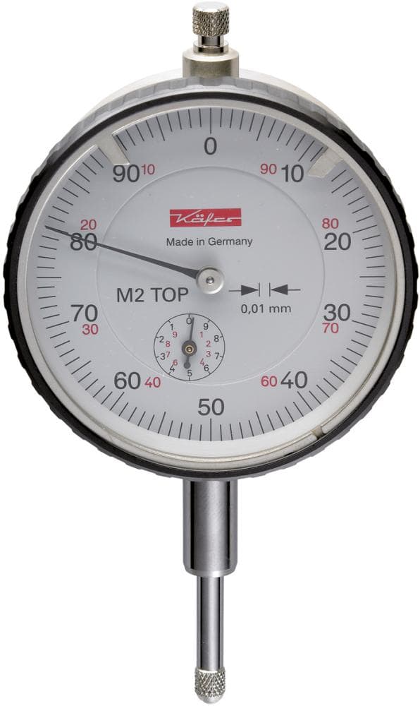 Ceas comparator M2TOP, 0-10 mm, citire 0.01 mm, DIN 878, KÄFER