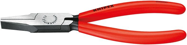 Clește cu fălci plate, lustruit, cu mânere acoperite cu plastic 125mm, KNIPEX