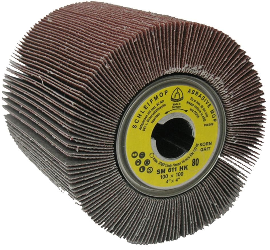 Perie lamelară cilindrică 100x100x19 mm, granulație 40, corindon, KLINGSPOR