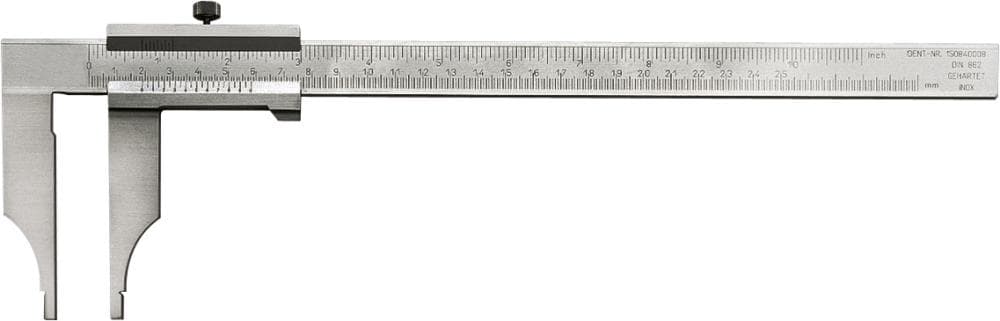 Subler fără vârfuri, 300x90mm, fără reglare fină, DIN862, inox, FORUM