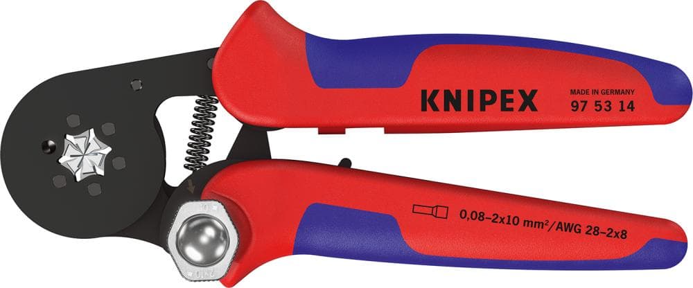 Clește de sertizat cu autoreglare, 6 bacuri, 180 mm, 0.08-10 mm², 97 53 14, KNIPEX