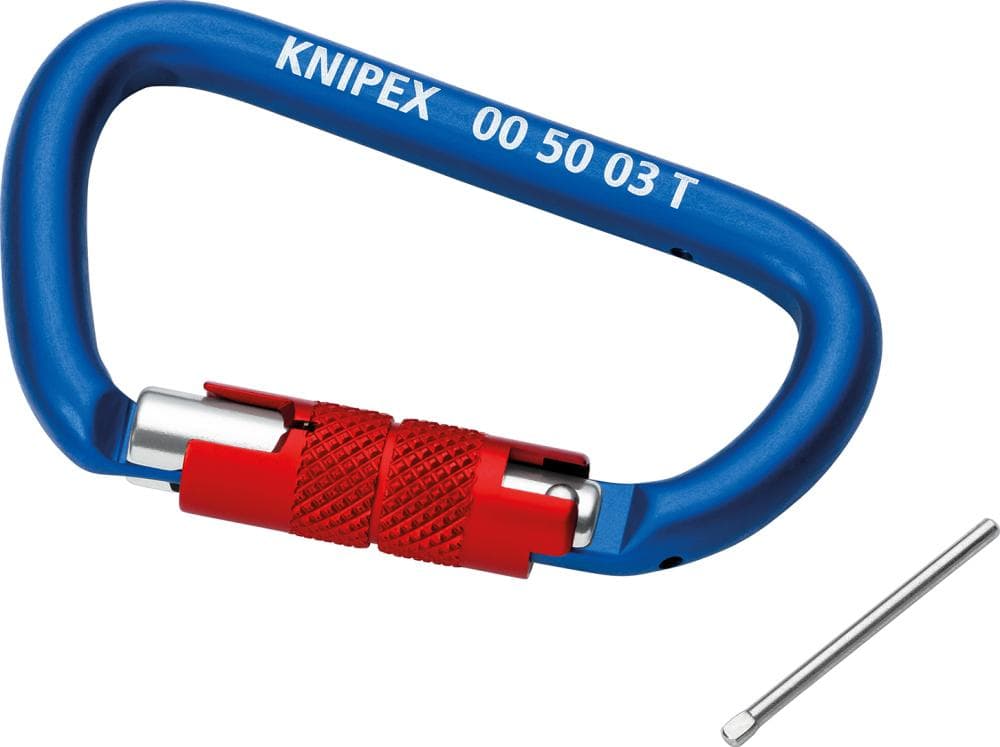 Pereche de carabine pentru cablu și adaptor de siguranță pentru scule 00 50 03 T BK, KNIPEX