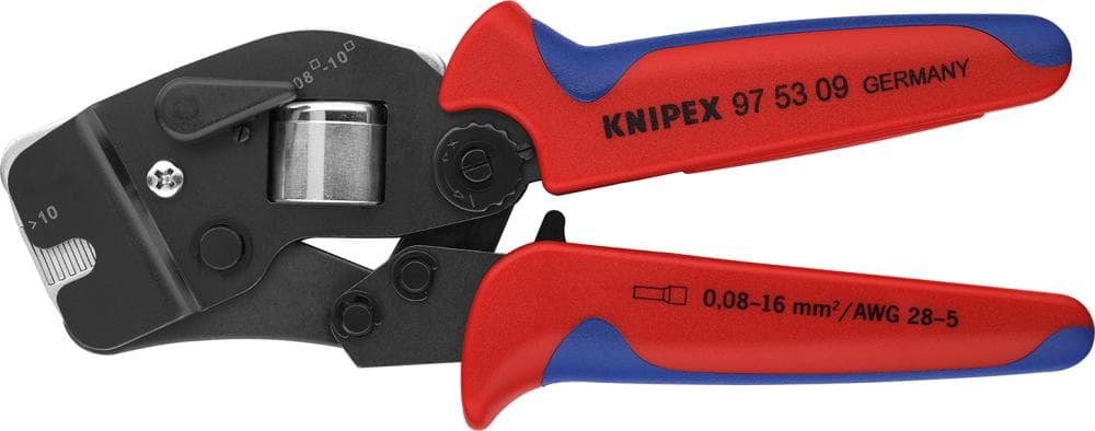 Clește de sertizat autoreglabil 190mm, 0.08-10+16mm², 97 53 09, KNIPEX