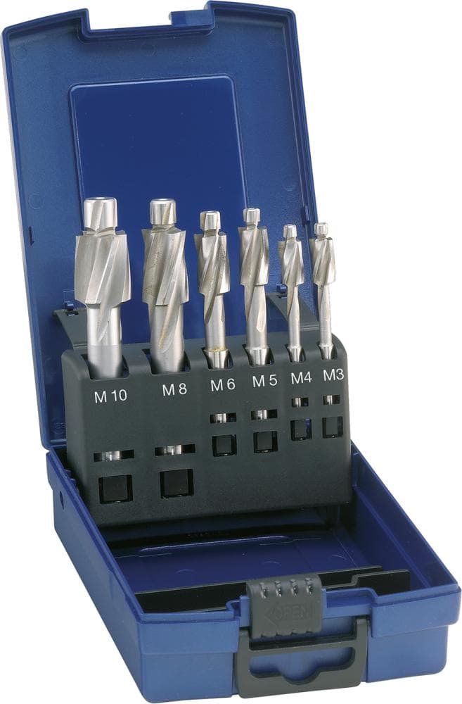 Set lamatoare HSS pentru găuri de centrare, M3-M10, 6 buc, DIN373, FORUM