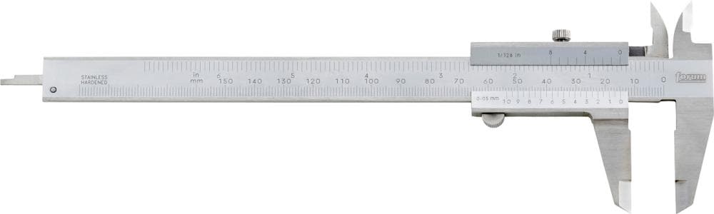 Subler de precizie pentru stângaci, cu șurub de blocare, DIN862, 150x40mm, FORUM