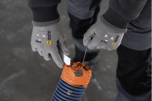 EUROCUT P313 CUT C, mănuși din HPPE imersate în poliuretan, compatibile cu ecran tactil, Coverguard