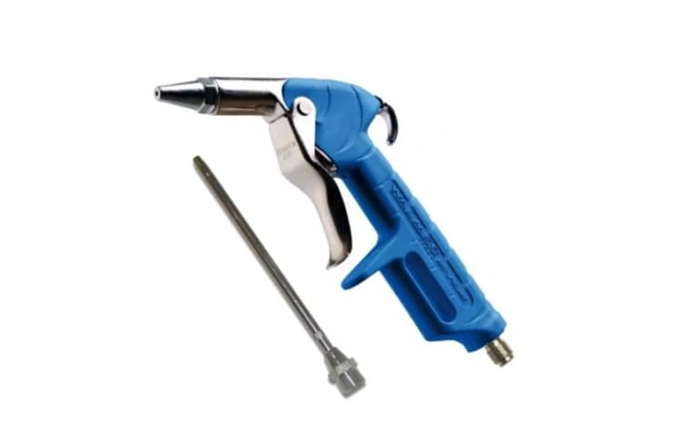 Pistol de suflat cu aer comprimat din poliamidă PA, industrial, cu duză normală și tijă 150 mm, complet cu racord, max. 10 bar, 32087, ELMAG