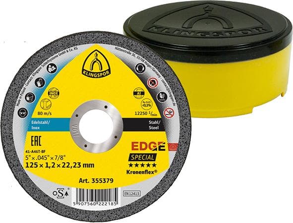 Disc de tăiere EDGE Special, 115x1.2mm, drept, în cutie de plastic, KLINGSPOR
