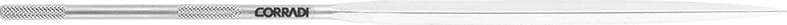 Pilă ac de precizie CORRADI, tip beretă, Nr.109, 160/80x5.3x2.1 mm, dantură elvețiană 0, fără mâner, PFERD