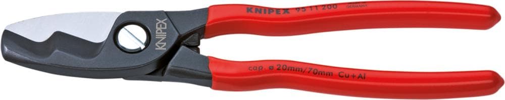 Foarfecă pentru cablu cu tăiș dublu, 200 mm, 95 11 200, KNIPEX