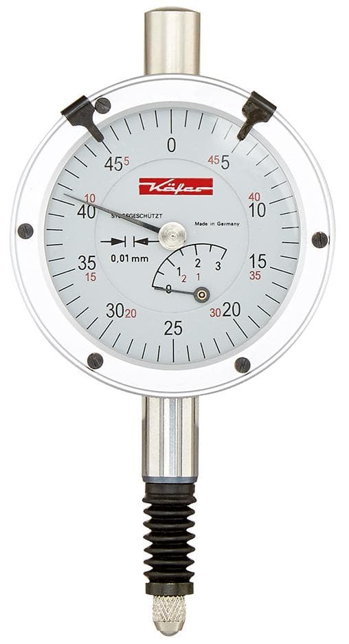 Ceas comparator etanș la ulei și apă, 0-3mm, citire 0.01mm, KM4SW, KÄFER