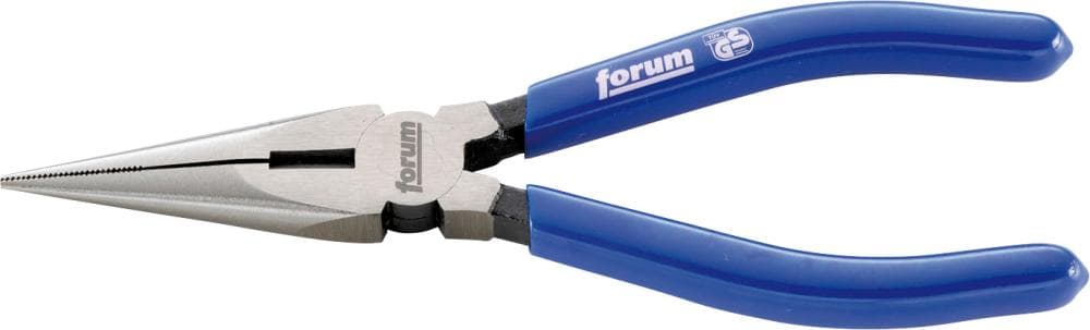 Clește bacuri semirotunde lungi, 160 mm, drept, cap polisat, FORUM