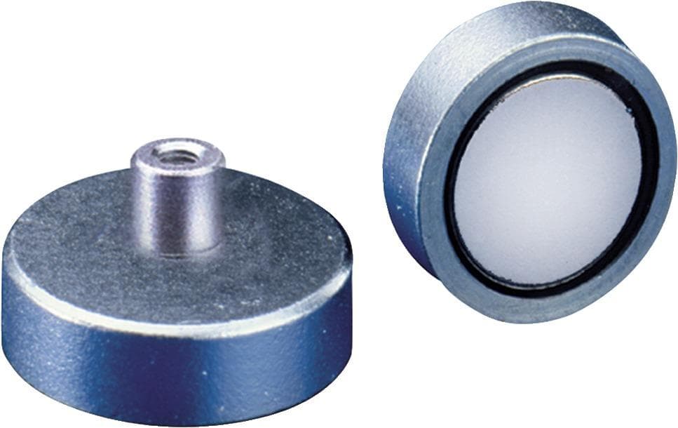 Magnet plat cu bucșă filetată neodim, Ø 6 mm, înălțime 4,5 mm, filet M3, BELOH