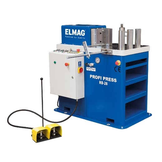 Presă hidraulică EHB 28 tone, profil 200x10 mm, 400V, 4kW, 81453, ELMAG