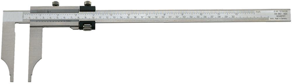 Subler fără vârfuri, 1000x300 mm, ciocuri de măsurare extra lungi, reglare fină, inox, FORUM