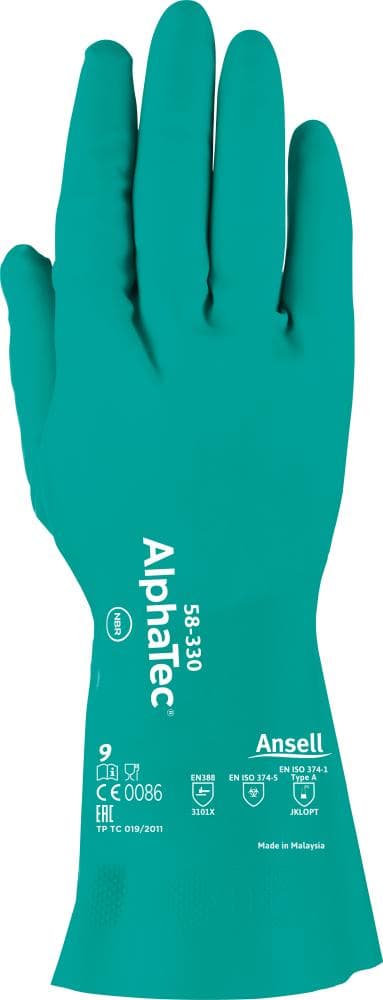 Mănușă AlphaTec 58-330, nitril, verde