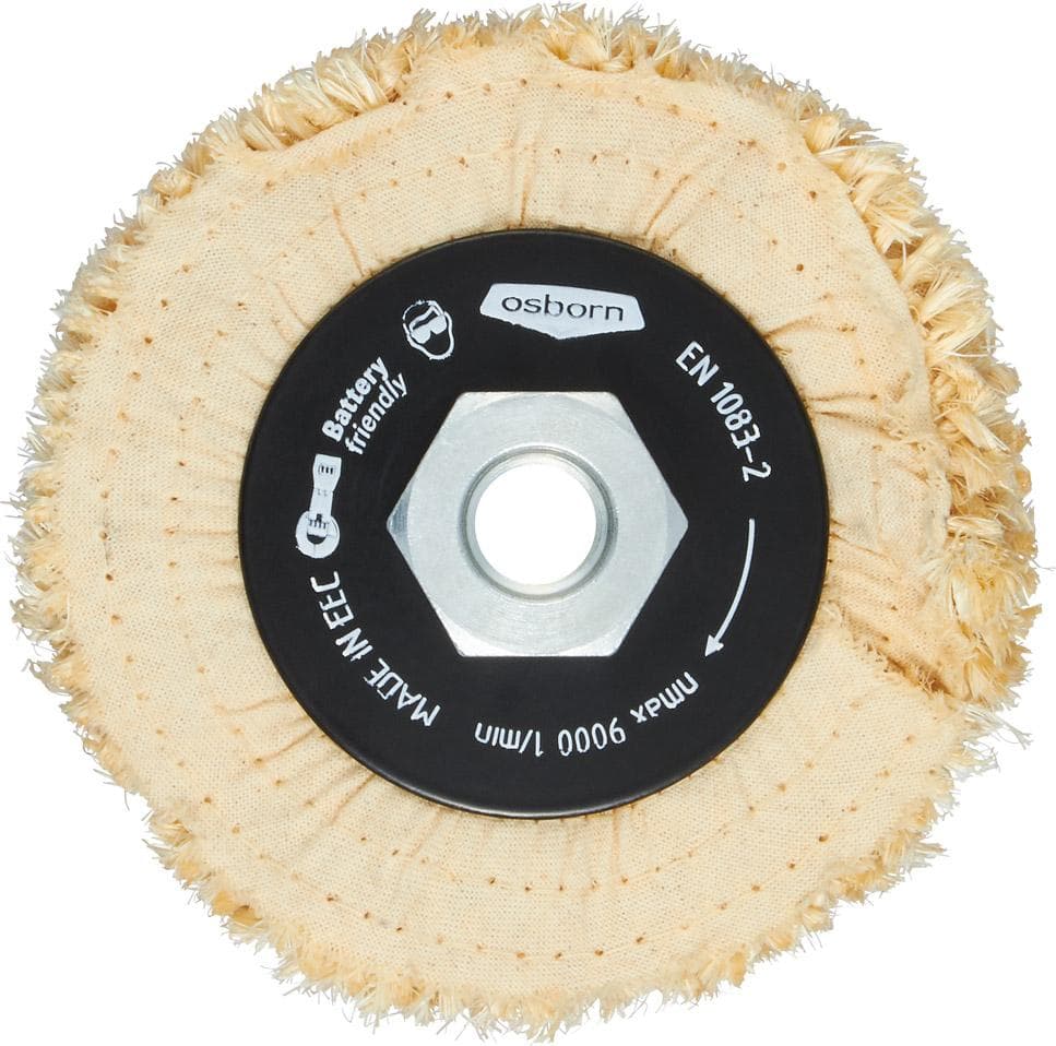 Disc textil de polisat pentru mașini cu acumulator, Ø 100 mm, lățime 10 mm, prindere M14x2, OSBORN